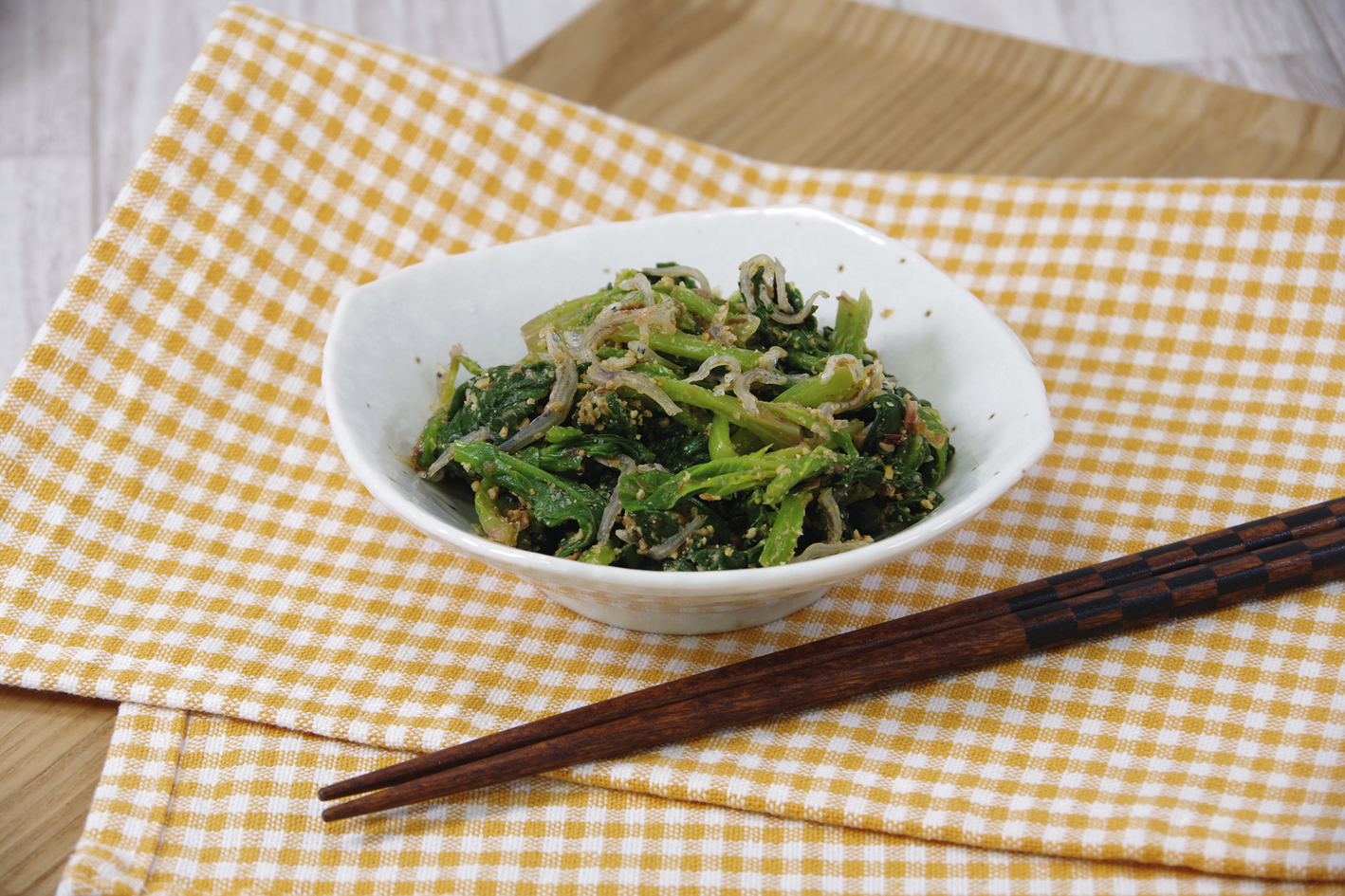 ほうれん草のじゃこポンおかか和え クッキングレシピ よつ葉生協